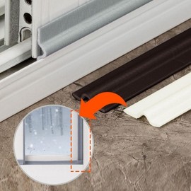 Window Weatherstripping Draft Blocker: Frame Gap Wind Stopper Window Frame Seal Mocha 3ea