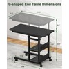 C Shaped End Table Height Adjustable - Couch Side Table