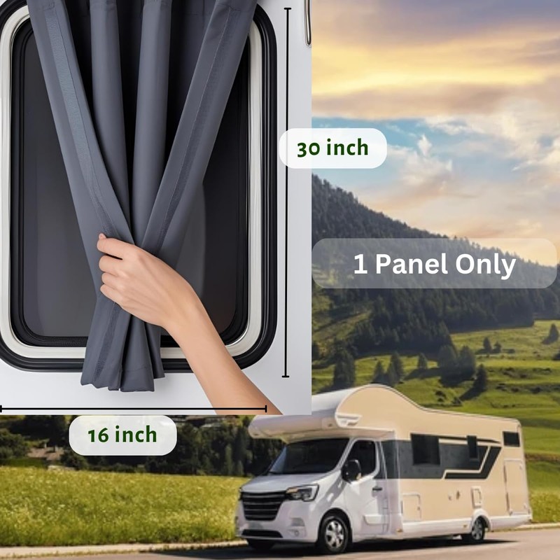 RV Window Curtains for Inside Camper - Blackout Privacy Curtains