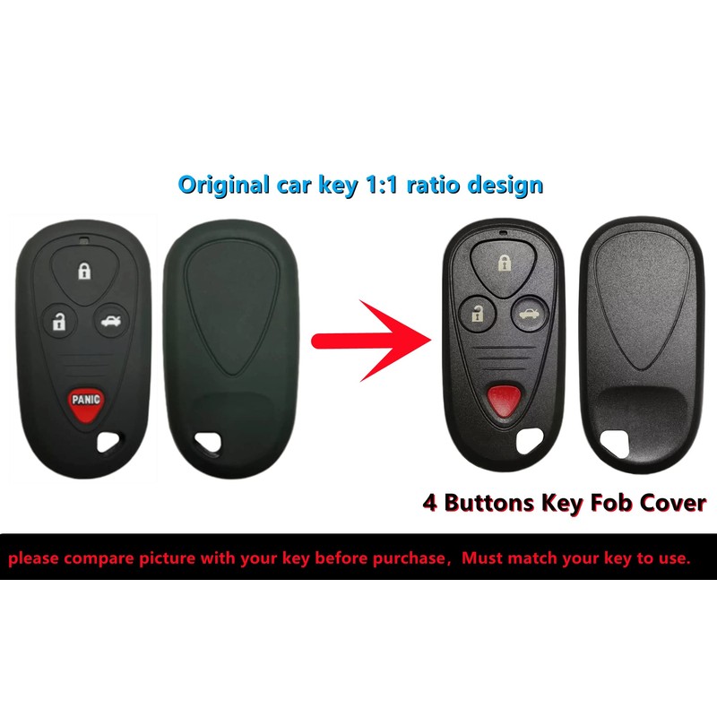 REPROTECTING Silicone Rubber Key Fob Cover Compatible with 2001-2009 Acura
