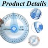 3 Pcs Protractor Circle Protractor 10cm Plastic Protractor Angle Measure