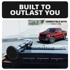 Tackform TRAXX Assault Track Dash Mount - Magnetic Phone Holder - Compatible with MagSafe, 2021-2025 Ford F-150 (See Trim Compatibility List) | Picatinny Rail | Carbon Fiber Arm | Blue