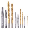 Left Handed Drill Bit and Extractor Set 10 PCS, Damaged