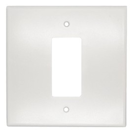 Blackett Jumbo Over Sized, 2 Gang Sized Wall Plate, 1 Opening for Rocker, GFCI, Dimmer (5), (WP-OS-WHT-SF)