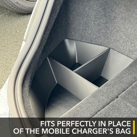 TWRAPS Trunk Tray Organizer for Lucid Air - Storage Box with 5 Compartments on 2 Levels, Matte Black ABS, Includes Premium Leather Inserts