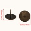 Amanaote Metal 1” Diameter Antique Brass Hardware Upholstery Clavos Decorative