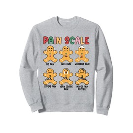 Nurse Christmas Pain Scale Medical Assistant Gingerbread Sweatshirt