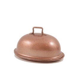 Plat de Service & Couvercle Maison Poupées Miniature Cuisine Accessoire En Cu...