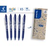 PILOT, Frixion Clicker Pacco Da 5, Penna Cancellabile Al Calore