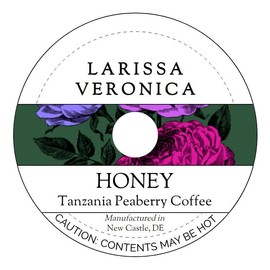 Honey Tanzania Peaberry Coffee (Single Serve K-Cup Pods) (Gourmet, Naturally Flavored, Whole Coffee Beans) (12 pods, ZIN: 573089)