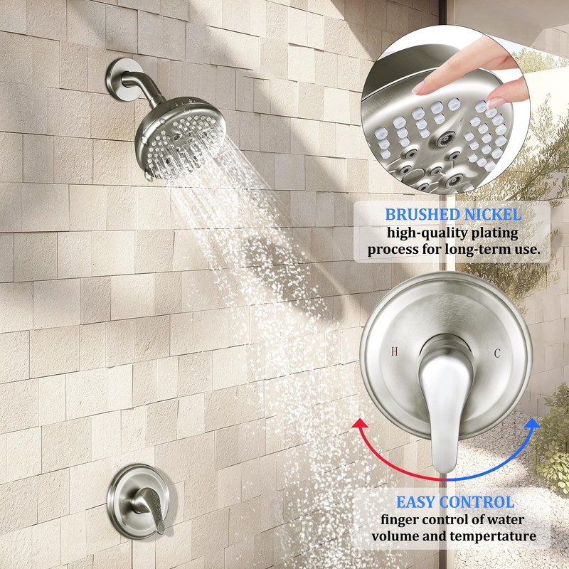 KINSE Shower Valve and Trim Kit, Shower Faucet Set With