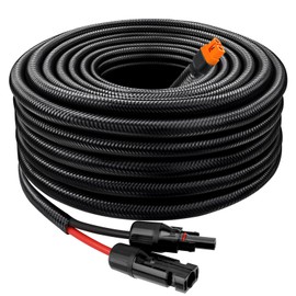 MOOKEERF Solar to XT60i Cable 10AWG with Flame Retardant Protective Sleeving - 15FT Solar Panel to XT60i Adapter Connector XT60i-F Extension Cable for Portable Power Station Solar Generator