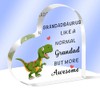 AMZQ Funny Grandad Gifts Heart Acrylic Grandadsaurus Gifts, Fathers Day