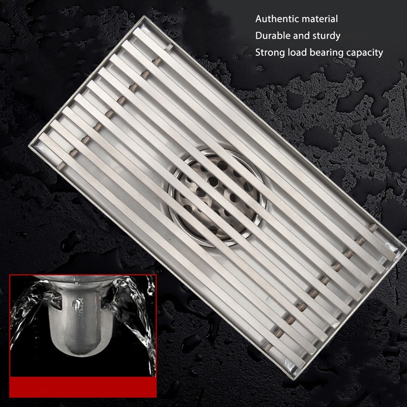 304 Stainless Steel Linear Shower Drain Thickened Lengthened 8 Inch