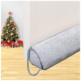 Triangle Under Door Draft Stopper Noise Blocker 40 Inches for Door Bottom Air Seal Insulation and Soundproof, Heavy Duty Weather Guard Snake Stripping, Gray