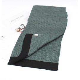 ANDANTINO 100% Silk Oblong Scarf for Men&Women 61”*10.2” Double-Sided Thin Long Shawls for Head and Neck with Gift Packed (Dark Green)