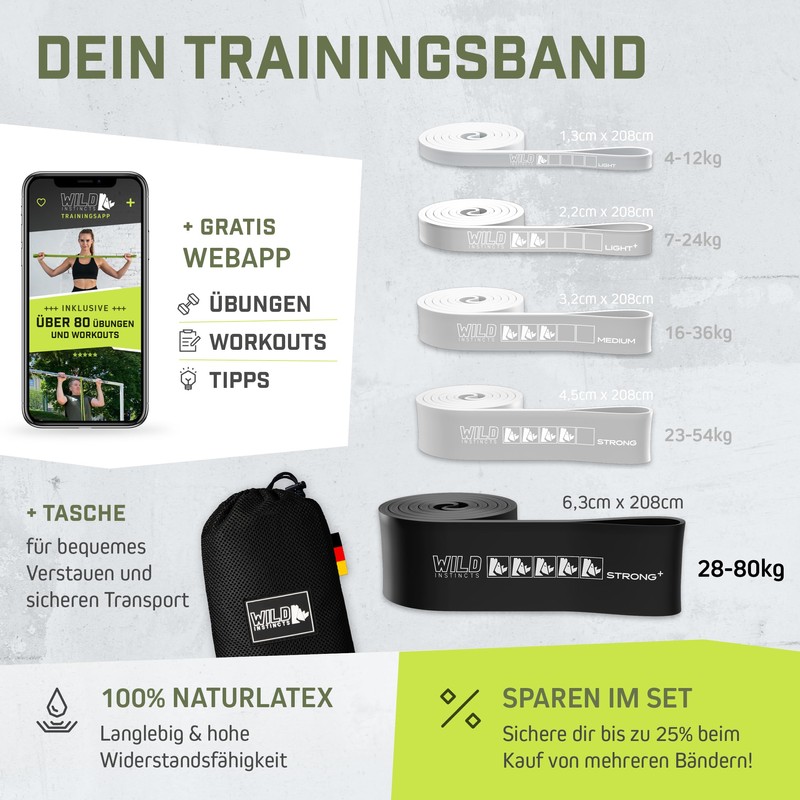Wild Instincts Pull Up Band Strong+ 6.3 cm / Band