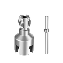 Electric Drill Compatible PVC Pipe Threader Kit, PVC Thread Maker Tool for Electric Drill, 1/2" 3/4" Tool, Plastic Pipe Threader Kit, Dual Thread Design (Internal & External)(1/2“)