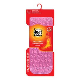 HEAT HOLDERS - Women's Warm Non-Slip Stopper Thermal Socks with ABS Sole 2.3 TOG, Pink Juniper