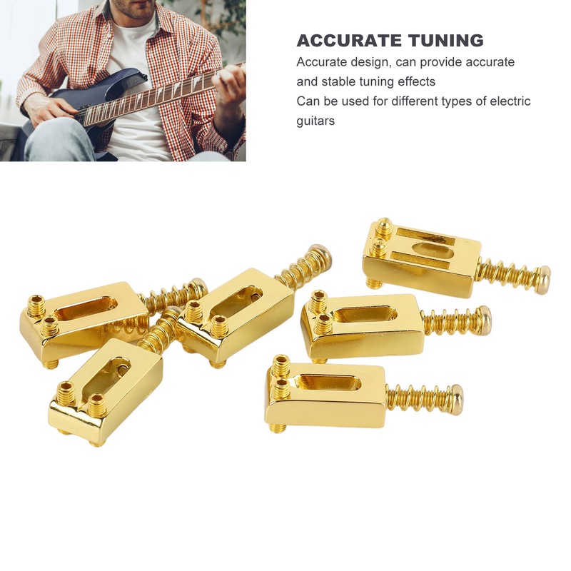 6 Pcs Electric Guitar Bridge Saddle Standard Zinc Alloy Guitar
