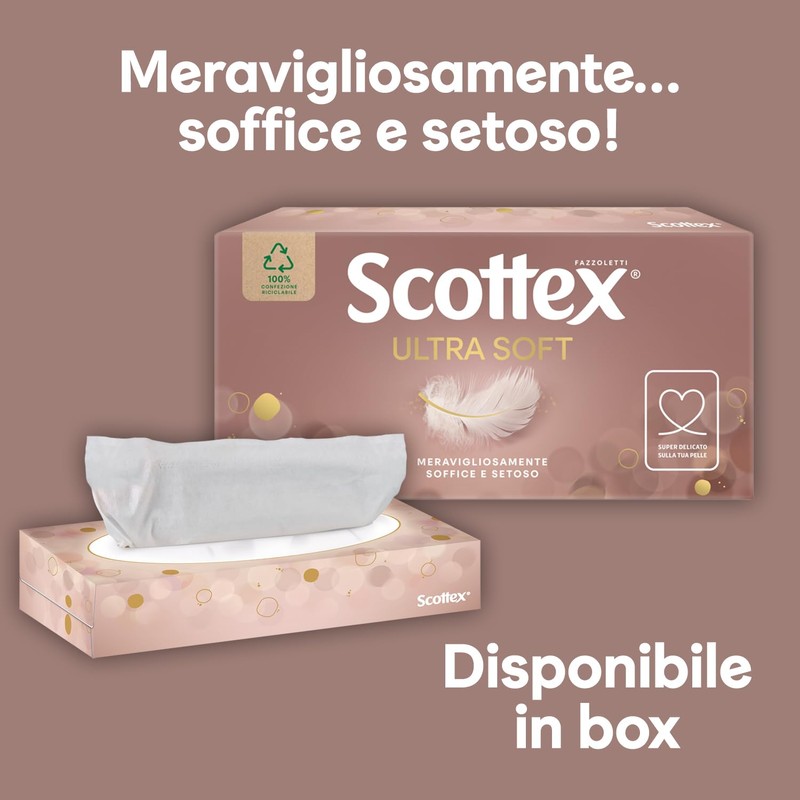 Scottex Ultra Soft Box Fazzoletti di carta, 160 Pz, 2