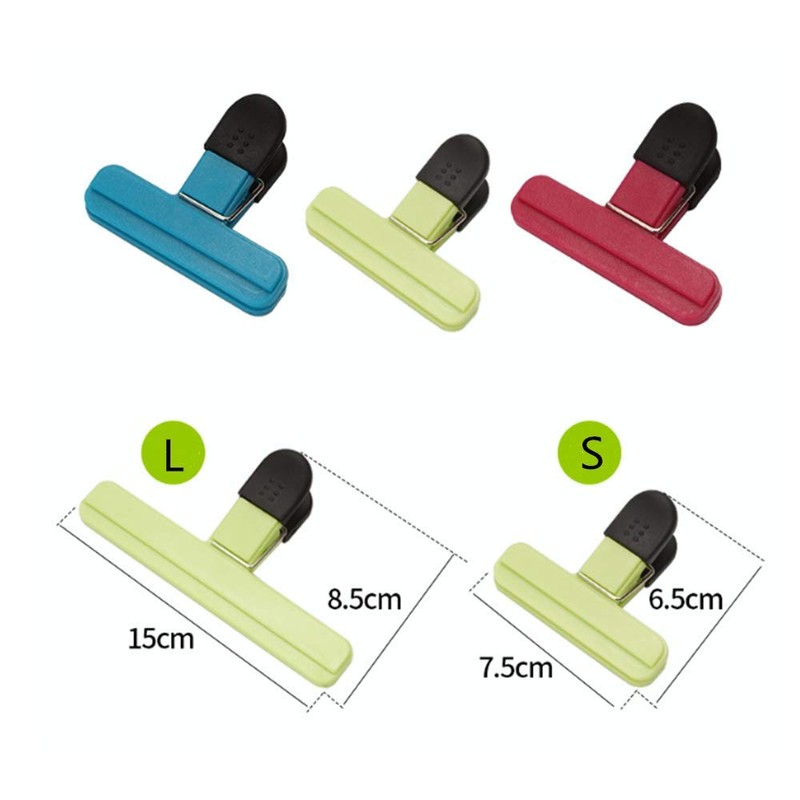 Food Clips, Pack of 9 Sealing Clips, Plastic Bag Clips