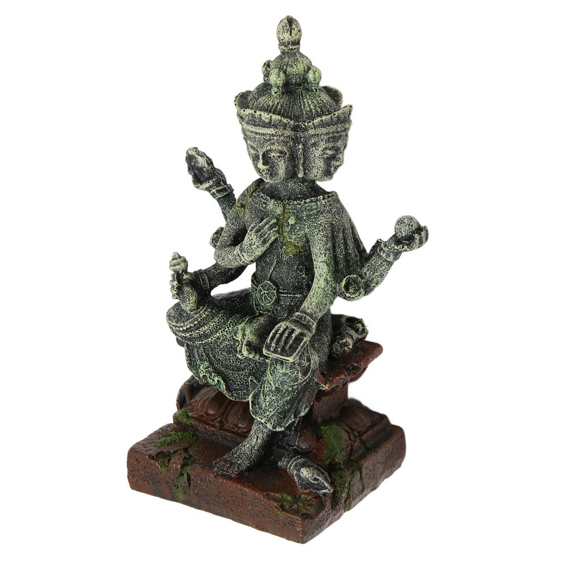 Aquarium Buddha Statue Decoration Resin Aquascaping Fish Tank Meditating Buddha