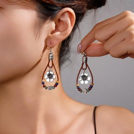 Western Earrings for Women Bohemian Turquoise Dangle Country Concert Fashion Western Jewelry Accessories