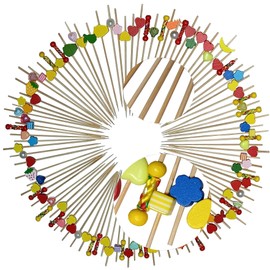 Aqibera Cocktail Picks 4.7" Sticks Toothpicks Party Supplies, 100 Count (Misc)