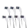 Prof 7Pcs Leather Wedge Golf Iron Head Covers Protective Club