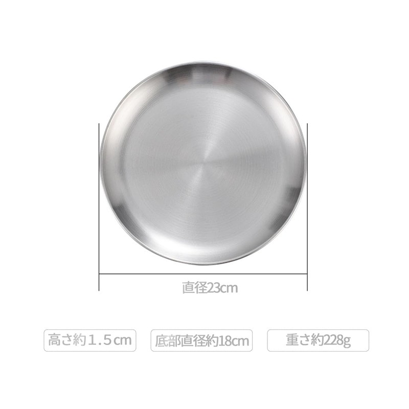 Desirable Stainless Steel Round Plate, Small Plate, Dinner Plate, Stainless