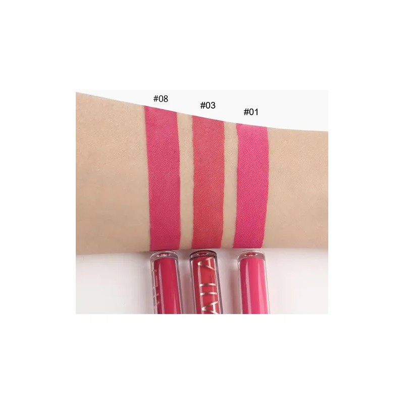 Gloss Labial Mate 6pcs Larga Duración Pigmentación Intensa