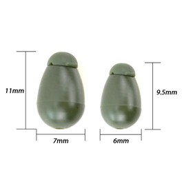 Hirisi Tackle 40 Pieces Quick Release Beads Fishing Snaps Kit Hook Length Beads for Carp Fishing Feeders 20 Small and 20 Large (FBA-AG133-G)