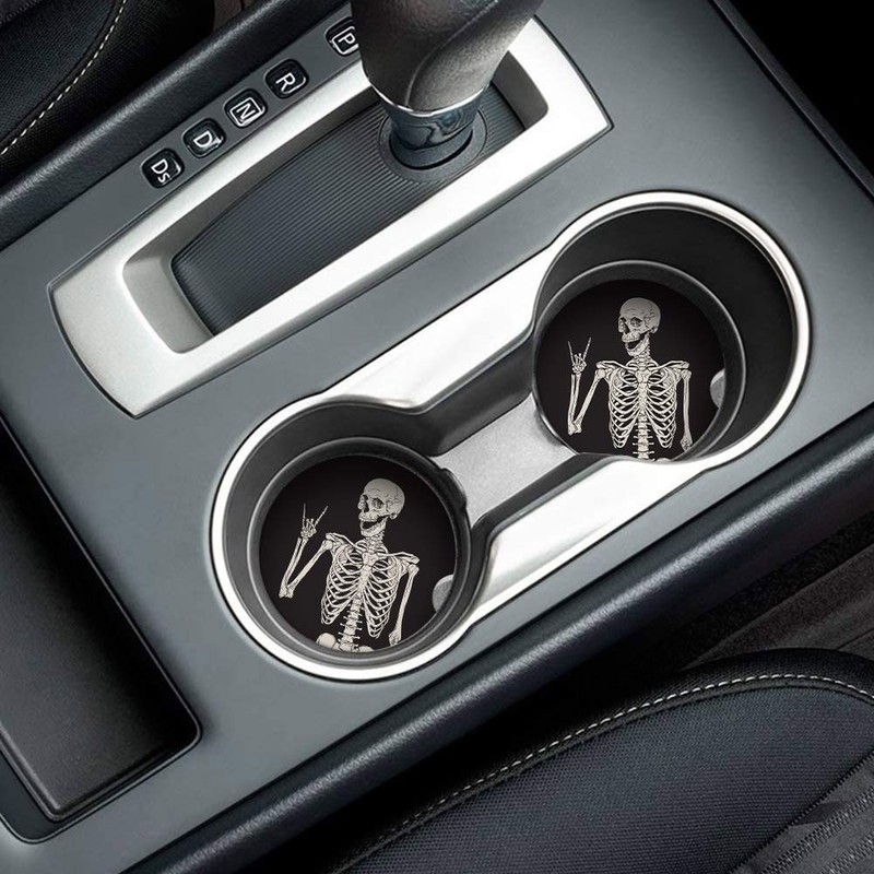 Britimes Absorbent Car Coasters 2 Pack for Cup Holders, 2.56"