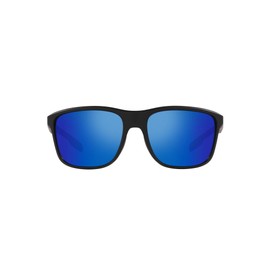 Native Men's XD9040 Gorge Square Sunglasses, Matte Black/Blue Mirrored Polarized, 59 mm