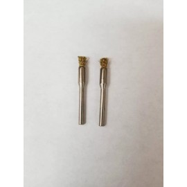 HIGHBRUSH 3/16'' MINIATURE END BRUSH .006 BRASS WIRE 1/8'' SHAFT 20 PER PACKAGE