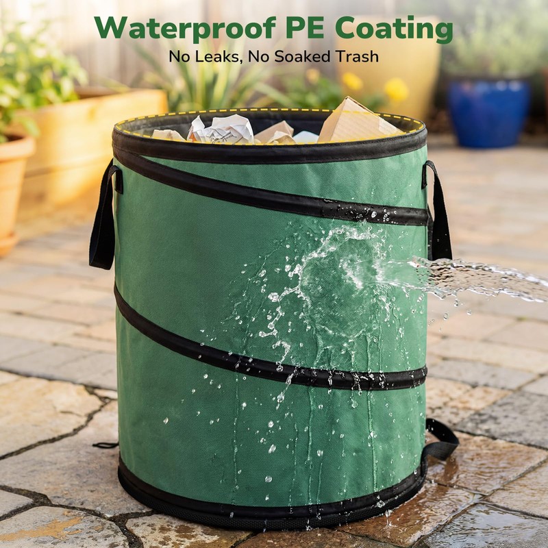 GreatBuddy Collapsible Trash Can 45 Gallon 2 Pack, Pop Up