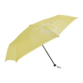 mabu SMV-41461 Women's Folding Umbrella, UV Protection, For Both Sunny and Rainy Weather, 6 Ribs, Compact, Fiberglass Ribs, 21.7 inches (55 cm), Windproof, Floral Pattern, Gerbera