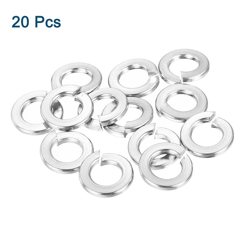 sourcing map 3/8" Split Lock Washer, 20Pcs 304 Stainless Steel