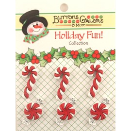 Buttons Galore Christmas 3D Buttons-Set of 6 Cards