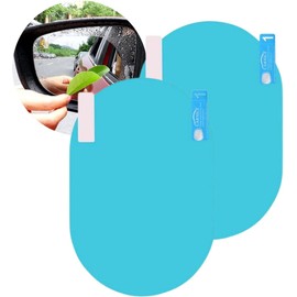 2 Micas Antilluvia Retrovisor Espejo Auto Moto Mica Película Antilluvia Antiniebla para Ventana y Retrovisor Fácil Aplicación Transparente A Prueba de Lluvia, 2 Mica para Espejos Laterales