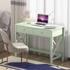 WiberWi Home Office Desk with Drawers, Small Writing Computer Desk