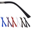 Glasses end caps, Black, blue, white, brown, purple, red