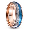 NUNCAD Tungsten Rings 8mm Rose Gold Tungsten Carbide Rings for