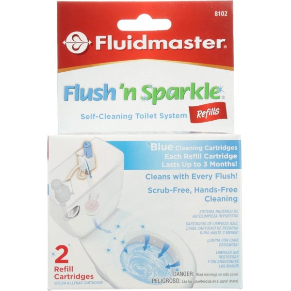 Fluidmaster 8300P8 Flush 'n Sparkle Automatic Bleach Toilet Bowl Cleaning
