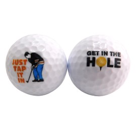 Westmon Works Einfach in den Golfball klopfen und in das Loch kommen, Neuheit Bälle für einen glücklichen Golfer, 2er-Set