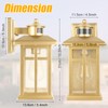 2-Pack Gold Exterior Motion Wall Sconces, Outdoor Waterproof Wall Light