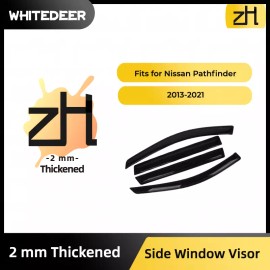 ZH Fits Nissan Pathfinder 2013-2021 Window Visor Rain Deflector Sun Guard 2mm Thick