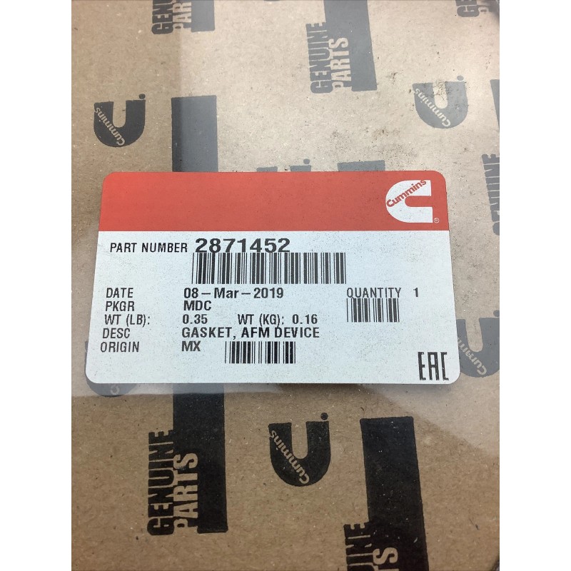 Cummins AFM Device Gasket 2871452 (OEM)
