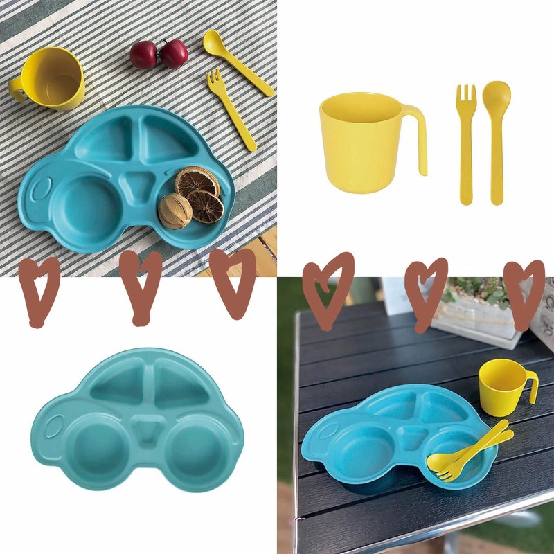 Dulton M&B Kids Plate Set Car K915-1274C Tray: Height 1.2